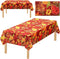 Tegeme 1 Pcs Disposable Plastic Tablecloth, Waterproof Fall Leaf Pumpkin Maple Cover for Thanksgiving Party Decor, 54 x