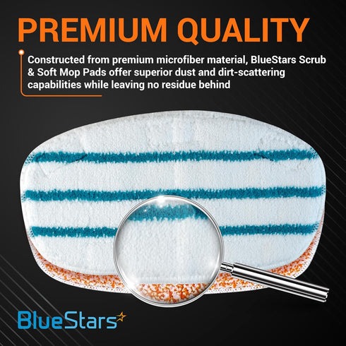 BlueStars 8 Packs PurSteam ThermaPro 10-in-1 Steam Mop Washable Reusable Pads for ThermaPro 211