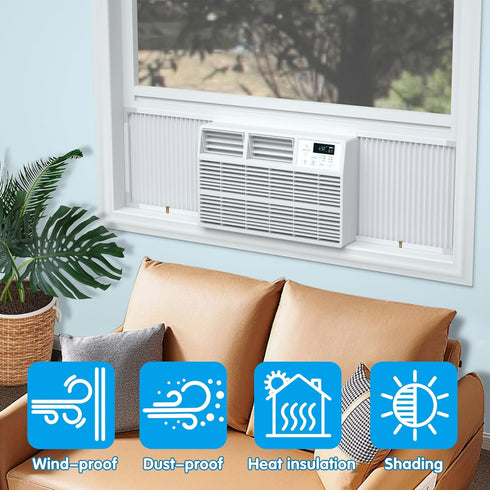 Air Jade Adjustable Window Air Conditioner Side Panels with Frame, Pack of 2 for 14,000 to 22,000 BTU Units