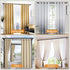 TONIAL Adjustable Curtain Rod 32 to 58 Inch, Decorative Single Rod with Modern Cap Finial, Bronze