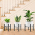 2PCS 8-13 Inch NSYOOMH Adjustable Metal Plant Stand Black, Fits Heavy Duty Flower Pots Holder - Floor Single Plant