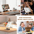 STS SELECTED Book Stand for Reading,Book Holder with Metal Clips Cookbook Stand Hands-Free Button Adjustable Thick