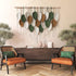 39"W 29.5"L KHOYIME Large Macrame Wall Hanging Boho Woven Tapestry, Chic Home Decor Modern Bohemian Handmade Leaf