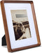 8x10 Picture Frame with Mat for 5x7/6x8, USA-Sourced Natural Walnut Wood Handcrafted