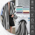 2 Set 16"x31" Set Hand Towel Black White Towel for Bathroom,Highly Absorbent & Quick Dry Hand Towel for Daily Use,Soft