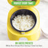 GreenLife 4-Cup Digital Rice Cooker, PFAS & PFOA-Free Removable Ceramic Pot, Healthy Cooking, Yellow