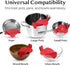 Kitchen Gizmo Snap N Strain Silicone Pot Strainer, Adjustable Clip-On Pasta Strainer for Pots, Pans, Large Red Colander
