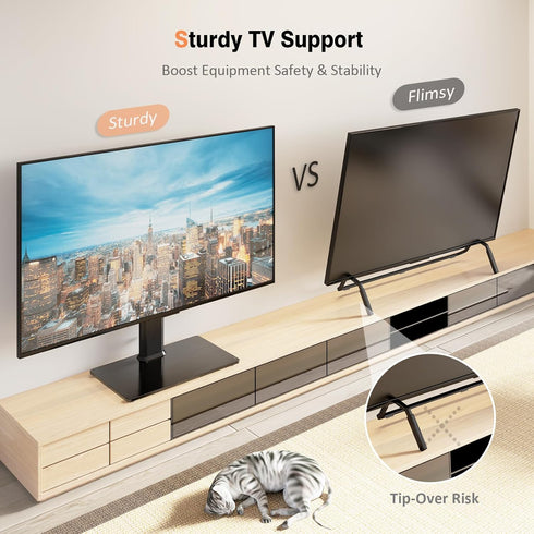 Hemudu 13 39 inch 100 4 88lbs, HT07B-002 Universal Swivel TV Stand/Base Table Top TV Stand for to TVs with Degree