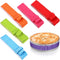 6 Pieces Colorful Baking Even Strip Cake Pan, Absorbent Thick Strips for Home Kitchen Baking Supplies, Protection Straps