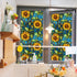 Sunflower Stained Glass Window Film,Non Adhesive Privacy Film,Stained Glass Window Film for Bathroom Shower Door Heat Anti UV 17.7"x39.5"