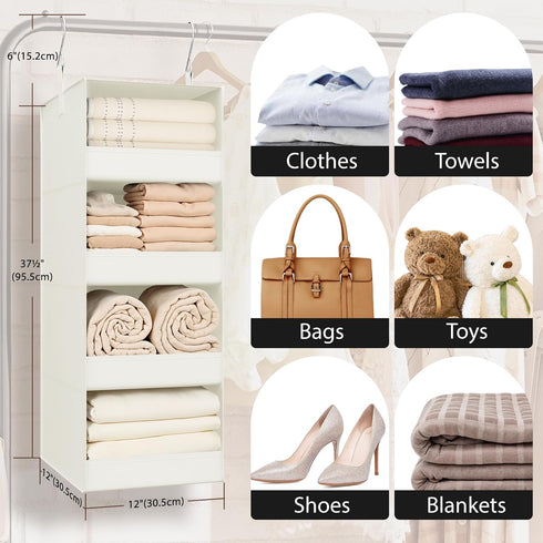 4-Shelf Closet Closet 1-Pack GRANNY SAYS Hanging Organizer, Hanging Shelves, Hanging Storage Organizers, Organization