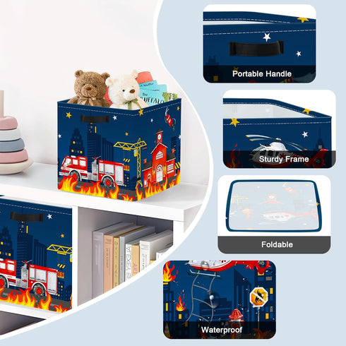 Set Closet Truck,11.8x11.8x11.8 Clastyle Cars Kid Storage Cube Organizer Clothes Cube Storage Bin Nursery Toddler Toy