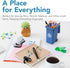 Wiosi Mini Garbage Trash Pen Holder for Desk, Tiny Recycle Bin Pencil Holder Green & Blue, Pack of 2 for Office