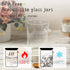 2 Pack 15oz Glass Sugar Container with Spoon - Glass Jars with Bamboo Lid and Spoon, Bamboo Lid Storage Jar Canister