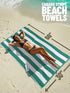 4 Pack 30 60 Inches, 100% Utopia Towels Cabana Stripe Beach Towel, by Oversized Ring Spun Cotton Pool Towels, Highly