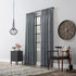 Clean Window Sheer Curtain Panel, 50" W x 96" L, Vintage Blue, Basketweave Anti-Dust Allergy/Pet Friendly