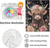 60x80in Highland Cow Blanket Cute Cattle with Floral Crown Throw Blankets,Gifts for Kids Adult Women Men,Lightweight