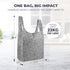 Zulay Kitchen 5 Pack Reusable Grocery Bags - Large Foldable Bags with Handles and Drawstring, Durable Machine Washable