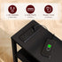 3 LET503BE Narrow Side Table with Charging Station, Slim End Table with Magazine Rack, Bedside Table for Small Spaces