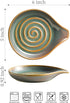 Spoon Rest with Handle, Blue and Green Cooking Spoon Holder for Countertop, Utensil Rest for Spoons, Ladles, Tongs,