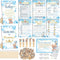 Funnymoom 426 Pcs Blue Theme Bear Baby Shower Decorations Games Set-8 Games Includes