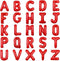 40 Inch Big Red Letter Balloons Foil Mylar for Wedding Bachelorette Birthday Bridal Shower Graduation Party Decoration