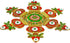 Meenari Decorative Diwali Rangoli Set with White Kundan Stones, Set of 7 Pieces
