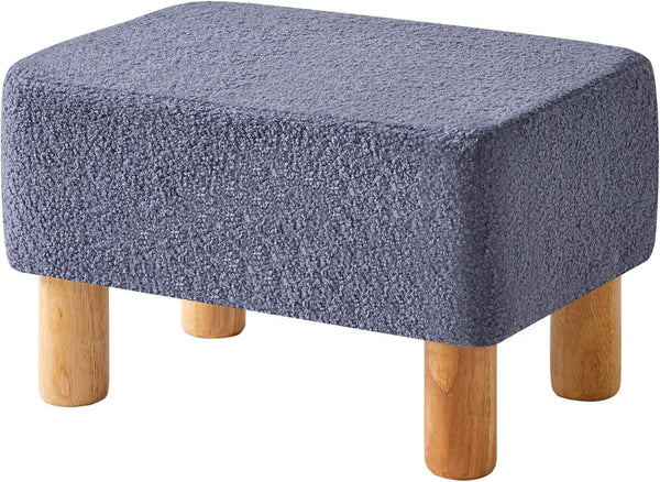 YMYNY Ottoman, Modern Footrest with Soft Padded Seat, Foot Stool with Wood