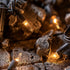 YULETIME Clear Christmas Lights with Brown Wire, 66 Feet 200 Count, Pack of 2 Sets 33 Ft Mini Light Set