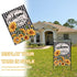 Welcome to Our Porch Spring Summer Sunflower House Flag, Black White Buffalo Plaid Check Yard Decoration, 28 x 40
