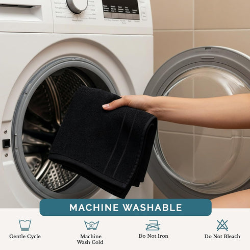 12 Pack 100% 13"x13"- Casa Platino Washcloths - Ringspun Cotton Washcloths - Soft Textured, Well Stitched, Lightweight