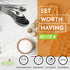 Spring Chef White Stainless Steel Magnetic Measuring Spoons Set of 8, Kitchen Gadgets for Baking