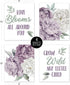 Sweet Jojo Designs Lavender Purple Boho Shabby Chic Floral Girl Wall Art Prints Room Decor Baby Nursery Kids Lilac Off