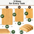 Set 3 (Set 3 Bamboo Cutting Board of - Thick & Durable Wood Cutting Boards with Deep Juice Grooves & Build-in Handles