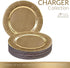 Elegant Disposable Charger Plates for Party, 13” (10 Piece), Perfect for Celebrations & Events, Gold