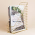U Brands Gold Metal Magazine Holder, Desktop Accessory from the Vena Collection for Organizing Papers and Magazines