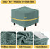 uxcell Ottomen Cover Square, Jacquard Ottomen Slipcover with Elastic Bottom, Stretchable Footrest Stool Covers
