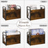 YINMIT Magazine Holder - Floor Magazine Rack Storage Basket, File Organizer Bin for Magazines, Books, Newspapers