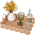 GRANNY SAYS Scalloped Edge Rectangle Wicker Serving Tray, Coffee Table Tray, Serving