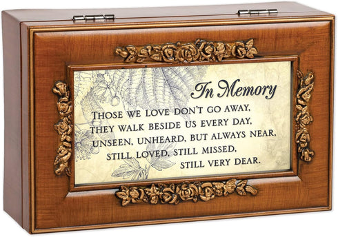 Petite Rose Music Box with Walnut Finish