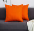 TangDepot Handmade Decorative Solid 100% Cotton Canvas Throw Pillow Covers, 26"x26" (Orange)