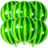 KatchOn Big 22 Inch Watermelon Balloons - Pack of 6, 4D Round Watermelon Mylar Balloon for Summer Party Decorations