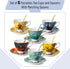 Set 6 BTaT Porcelain Tea Cup - Pieces, Includes Spoons