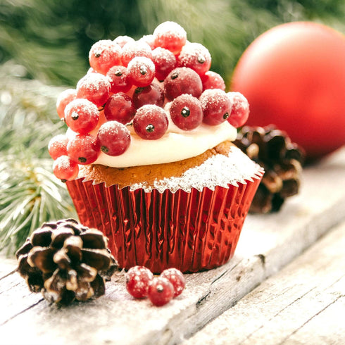 Whaline 300Pcs Foil Metallic Cupcake Liner Baking Cups, Standard Size Treat Cups for Christmas, Weddings, Birthdays,