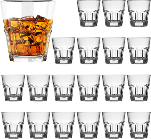 QAPPDA Shot Glass Set | Heavy Base Whiskey Shot Glasses, 4.5oz | Mini Glass Cups for Liqueur, Tequila, Vodka | Set of 20