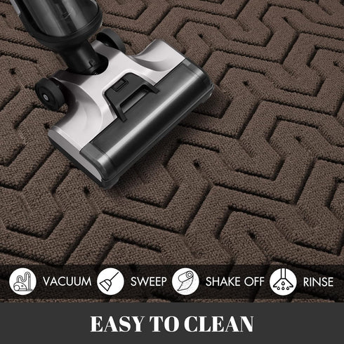 Yimobra Door Mat, Heavy Duty Non-Slip Outdoor Indoor Doormat, 29.5 x 17 Inch, Brown, Easy to Clean