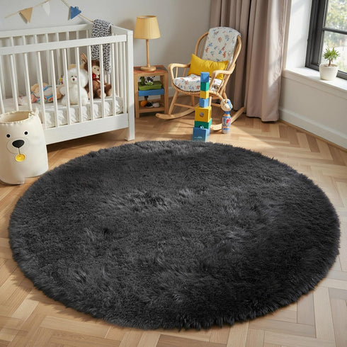 3 Carpets(3, Super Soft Circle Rugs for Girls Princess Castle Toddlers Play Tent Diameter Circular Area Rugs for Kids