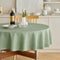 Decorelia Faux Linen Rustic Round Tablecloth for Coffee Table, Decorative Waterproof Outdoor Anti-Scratch