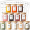 Kuocodall 12 Pcs Glass Spice Jars with Bamboo Airtight Lids & 201 Labels