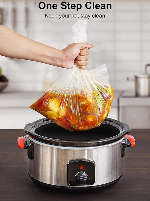 SMARTAKE Slow Cooker Liners, Large Size 13"x 21" Disposable Cooking Bags, Fit 3QT to 8QT, 30 Liners